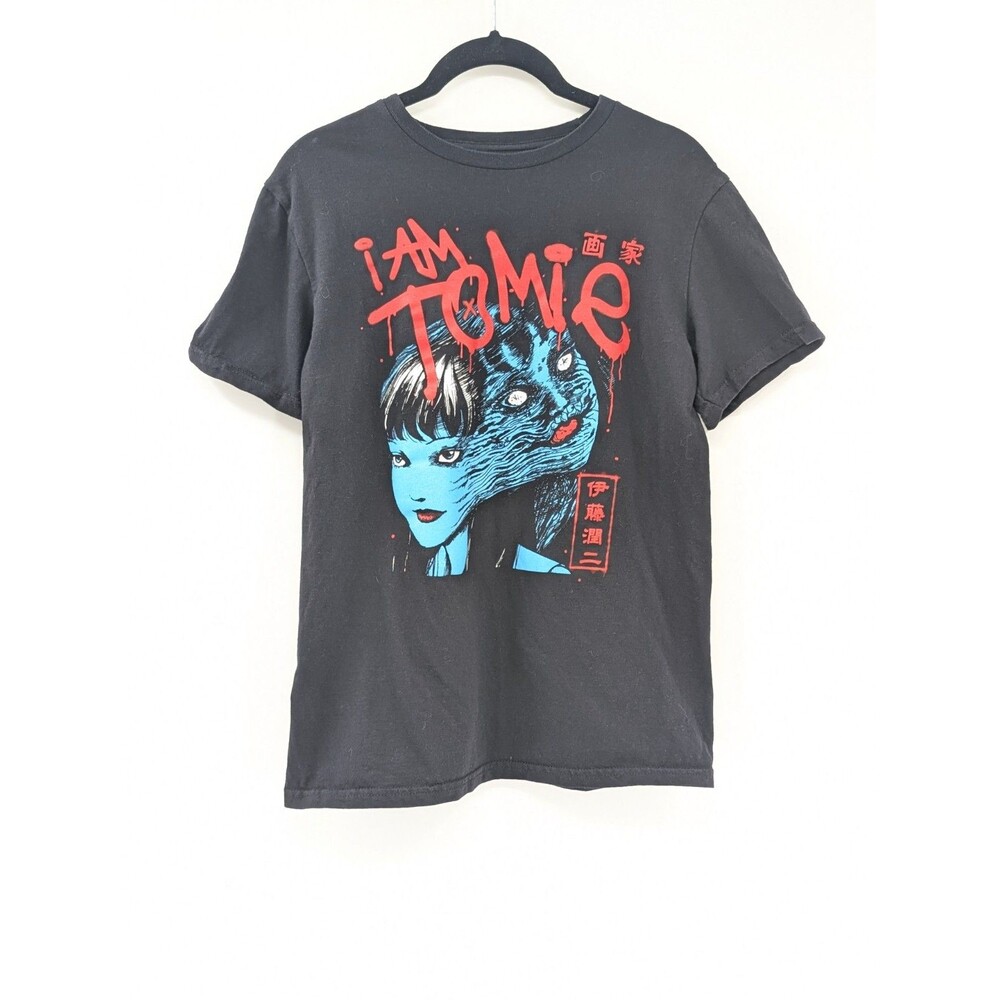 I Am Tomie Junji Ito Unisex Black Anime Graphic Short Sleeve T-Shirt Size Small